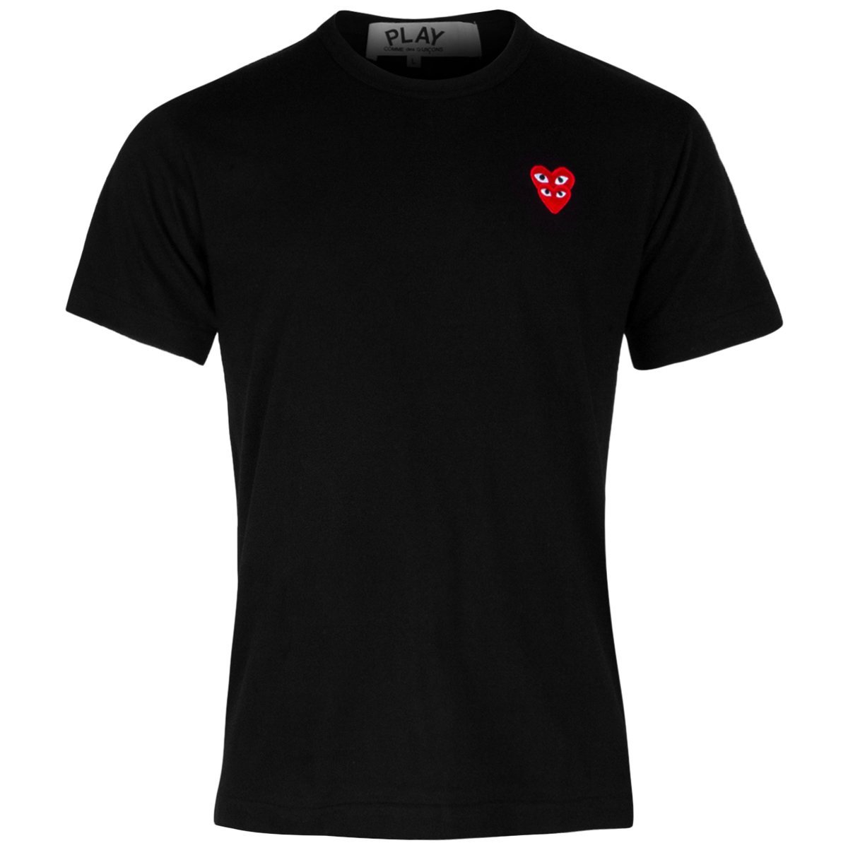 T288 Double Heart T-shirt Black L Black