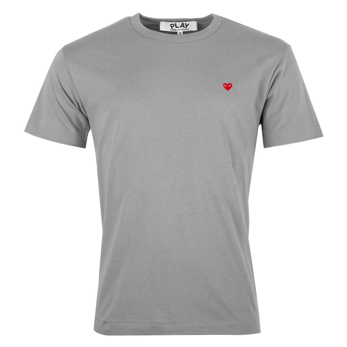 T314 Small Red Heart T-shirt L Grey