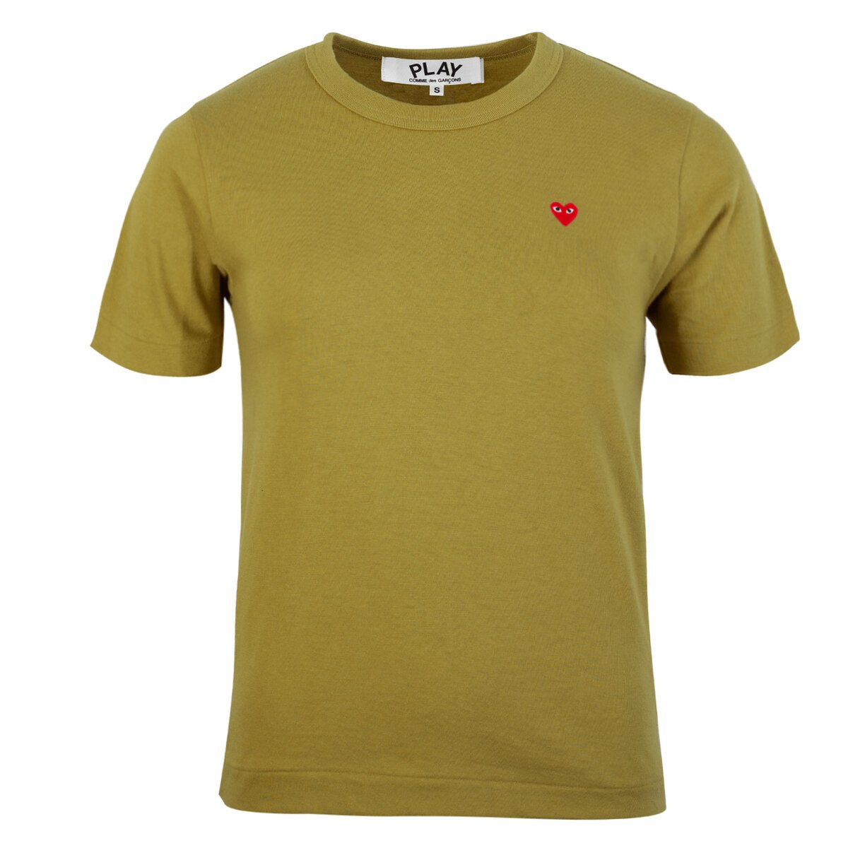 T314 Small Red Heart T-shirt L Olive