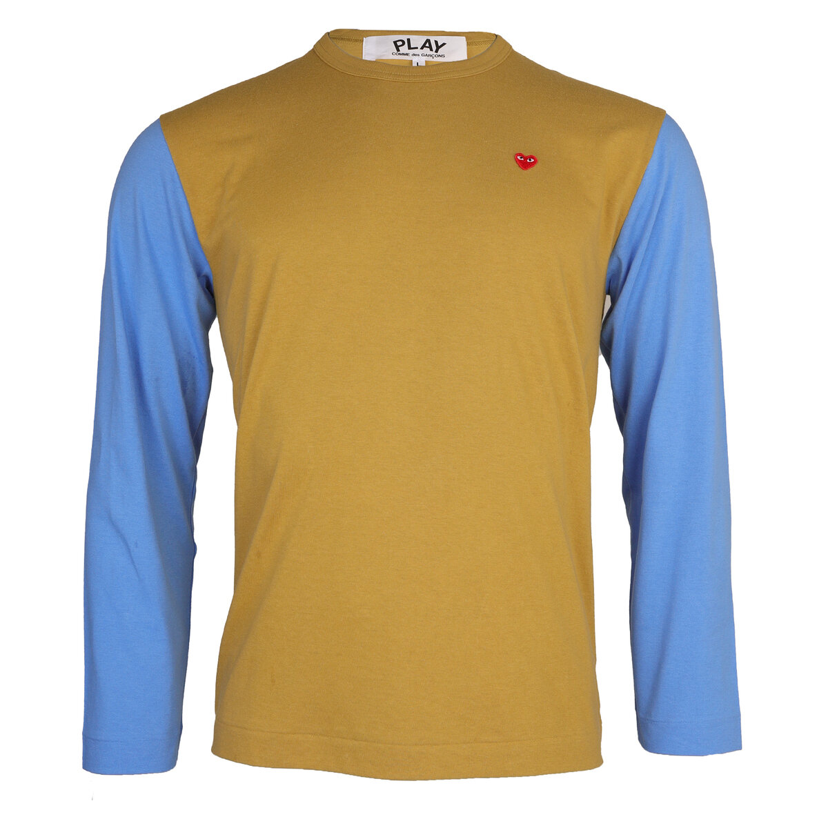 T316 Colour Block Long Sleeve T-shirt M Olive/blue