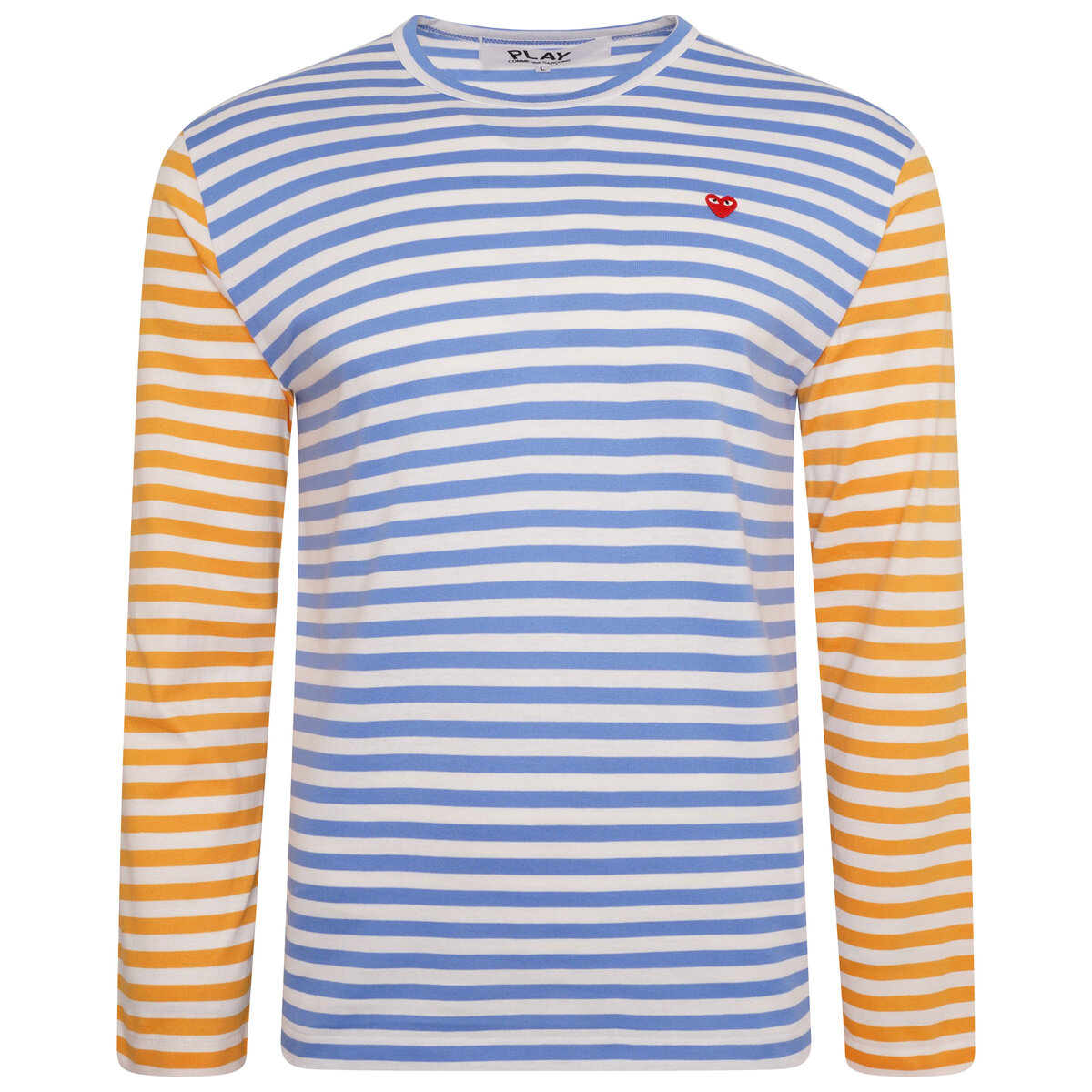 T318 Dual Striped Long Sleeve T-shirt Xxl Blue/yellow