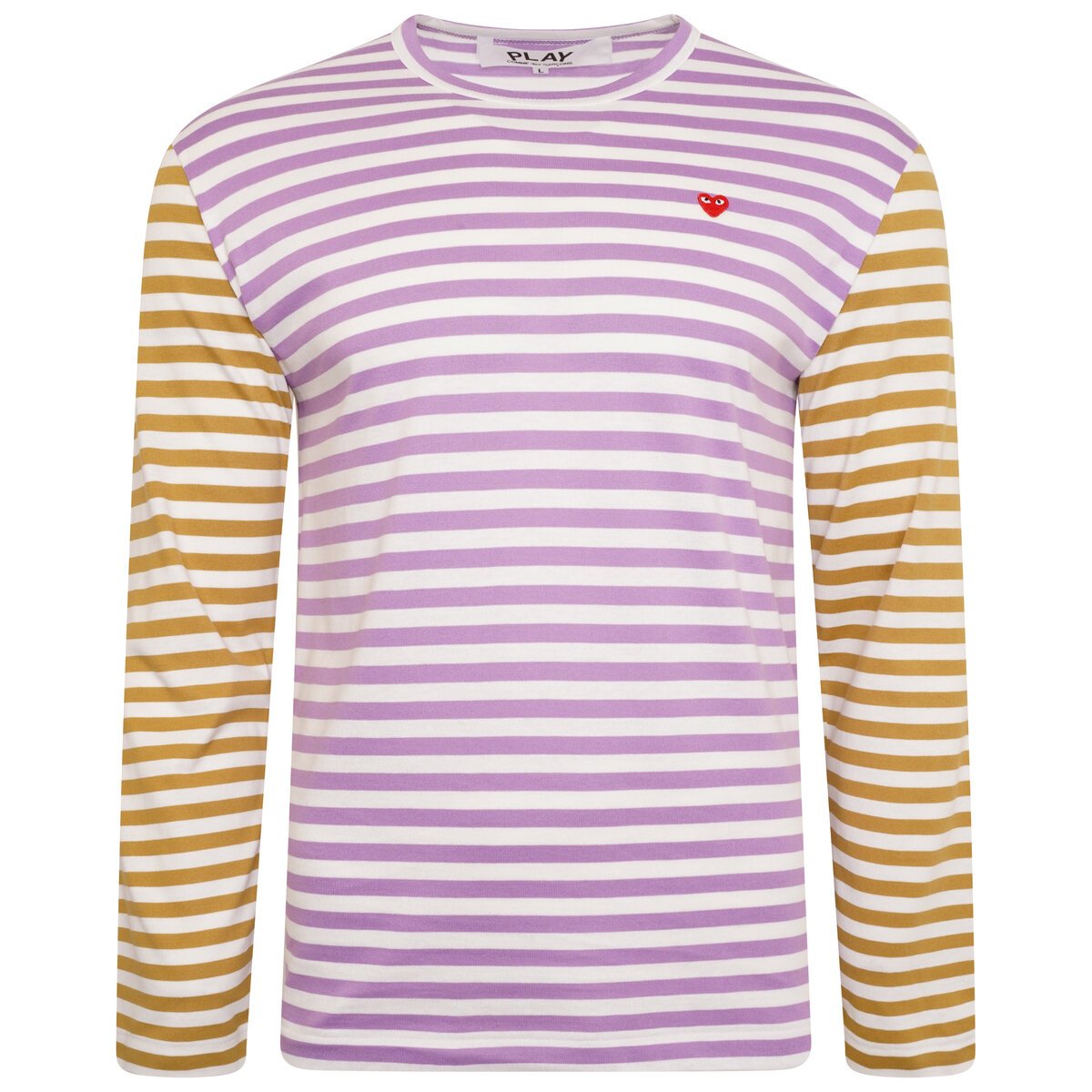 T318 Dual Striped Long Sleeve T-shirt Xxl Purple/olive