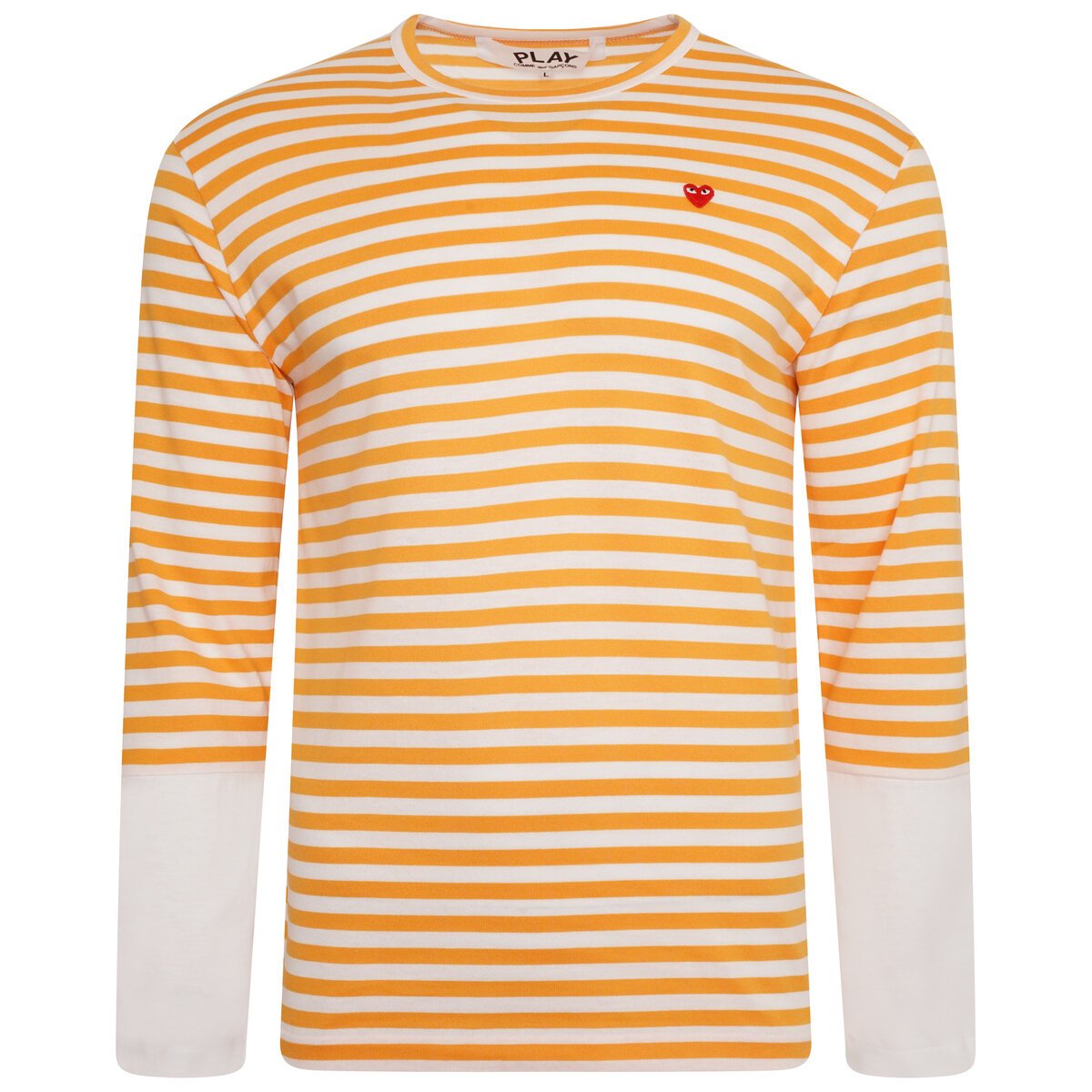 T320 Striped Long Block Sleeve T-shirt Xl Yellow/white