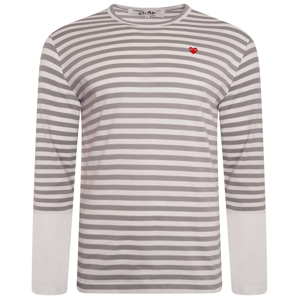 T320 Striped Long Block Sleeve T-shirt Xxl Grey / White