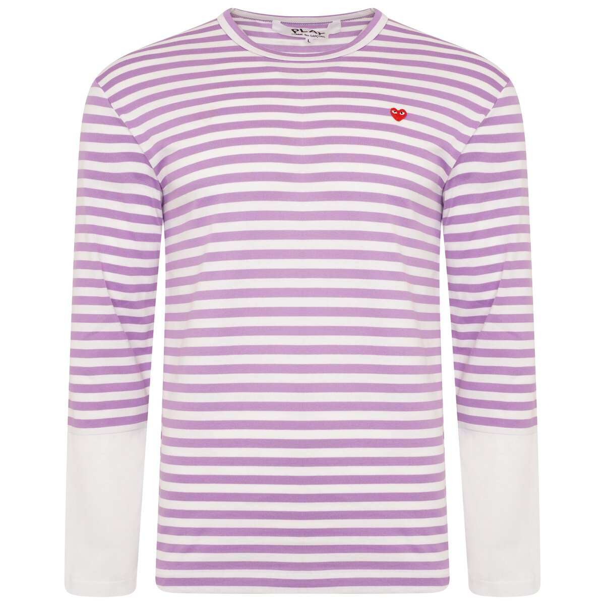 T320 Striped Long Block Sleeve T-shirt Xxl Purple/white