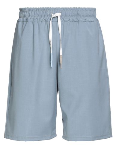 Takeshy Kurosawa Man Shorts & Bermuda Shorts Sky blue Size M Polyester, Viscose, Elastane