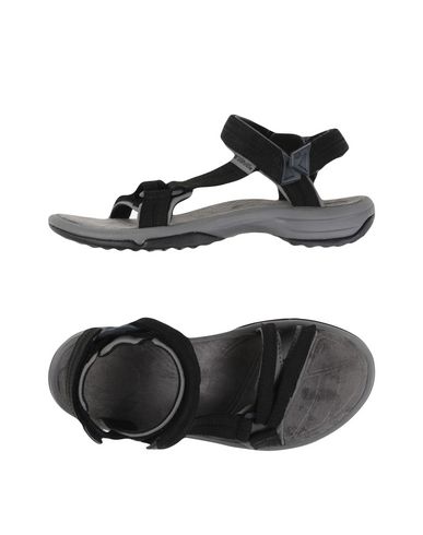 Teva Man Sandals Black Size 6 Textile fibers, Soft Leather