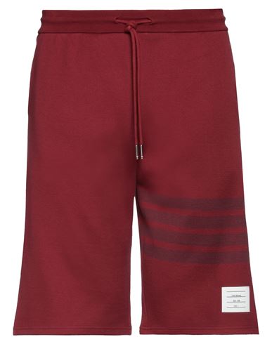 Thom Browne Man Shorts & Bermuda Shorts Burgundy Size 4 Cotton