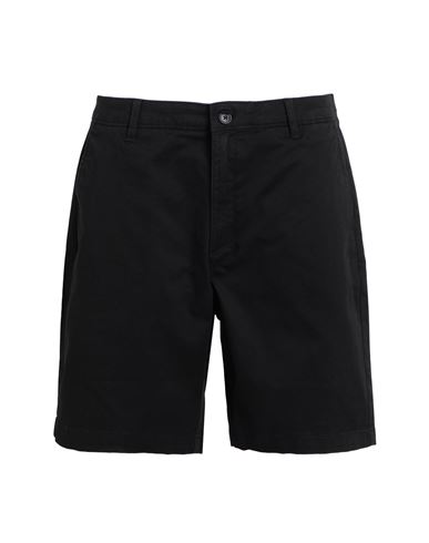 Topman Man Shorts & Bermuda Shorts Black Size 28 Cotton, Elastane