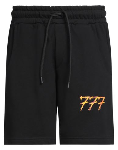 Triplosettewear Man Shorts & Bermuda Shorts Black Size XXL Cotton
