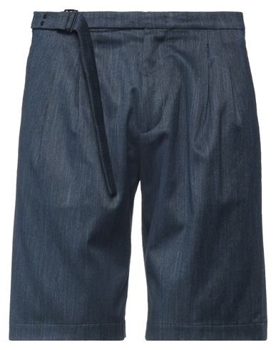 Trussardi Man Shorts & Bermuda Shorts Midnight blue Size 28 Viscose, Cotton, Elastane