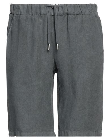 Trussardi Man Shorts & Bermuda Shorts Slate blue Size 30 Linen