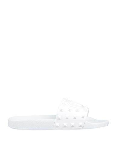 Valentino Garavani Man Sandals White Size 7 Natural rubber