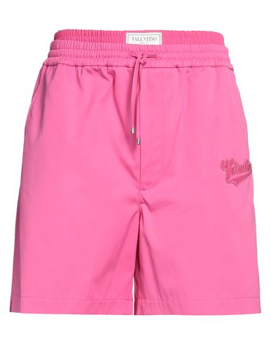 Valentino Garavani Man Shorts & Bermuda Shorts Fuchsia Size 32 Cotton, Polyester, Polyamide