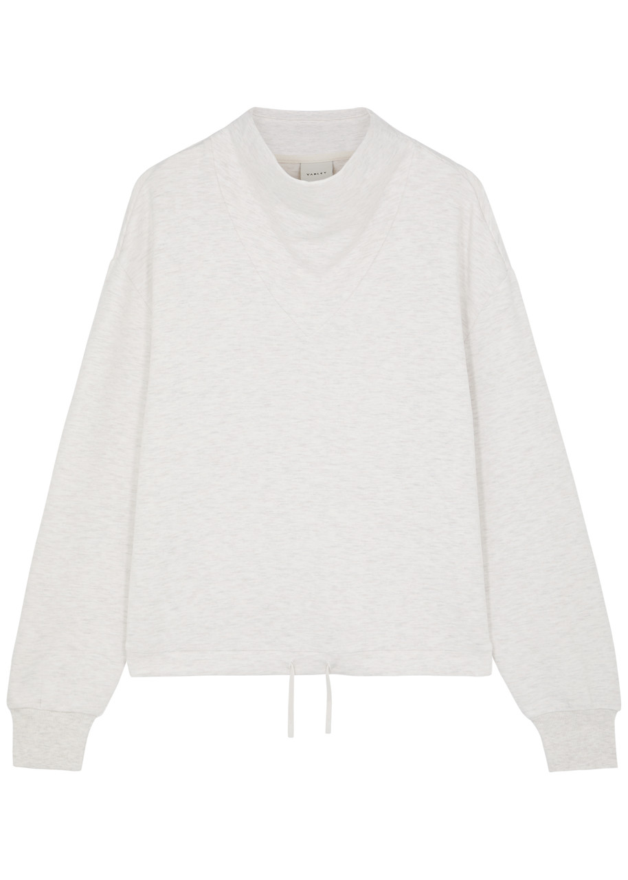 Varley Betsy Stretch-jersey Sweatshirt, Sweatshirts, Ivory, Medium - M (UK12 / M)