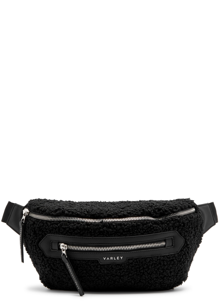 Varley Kansa Faux Shearling Belt Bag, Belt Bags, Black, One Size
