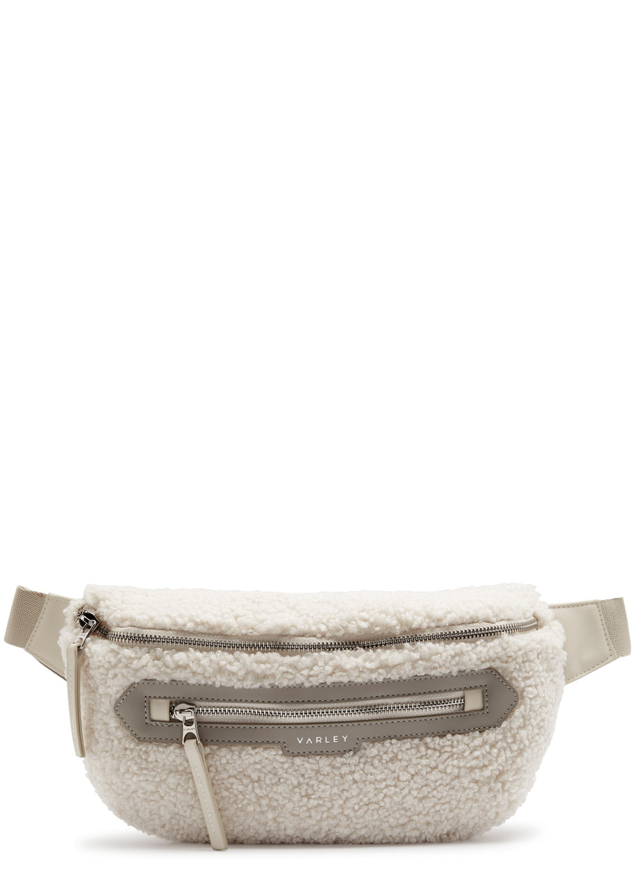 Varley Kansa Faux Shearling Belt Bag, Belt Bags, Cream, One Size