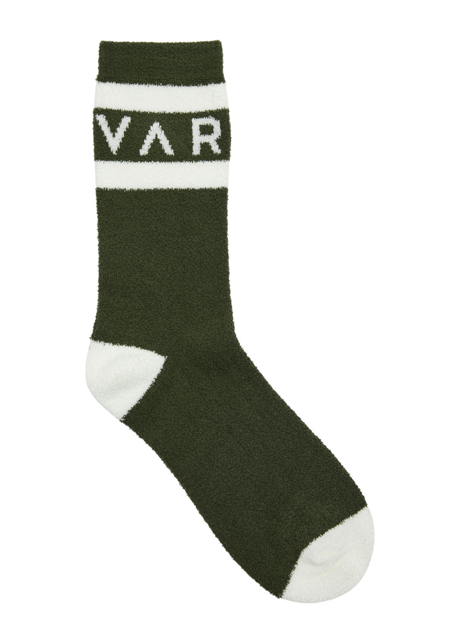 Varley Spencer Logo-intarsia Chenille Socks - Olive