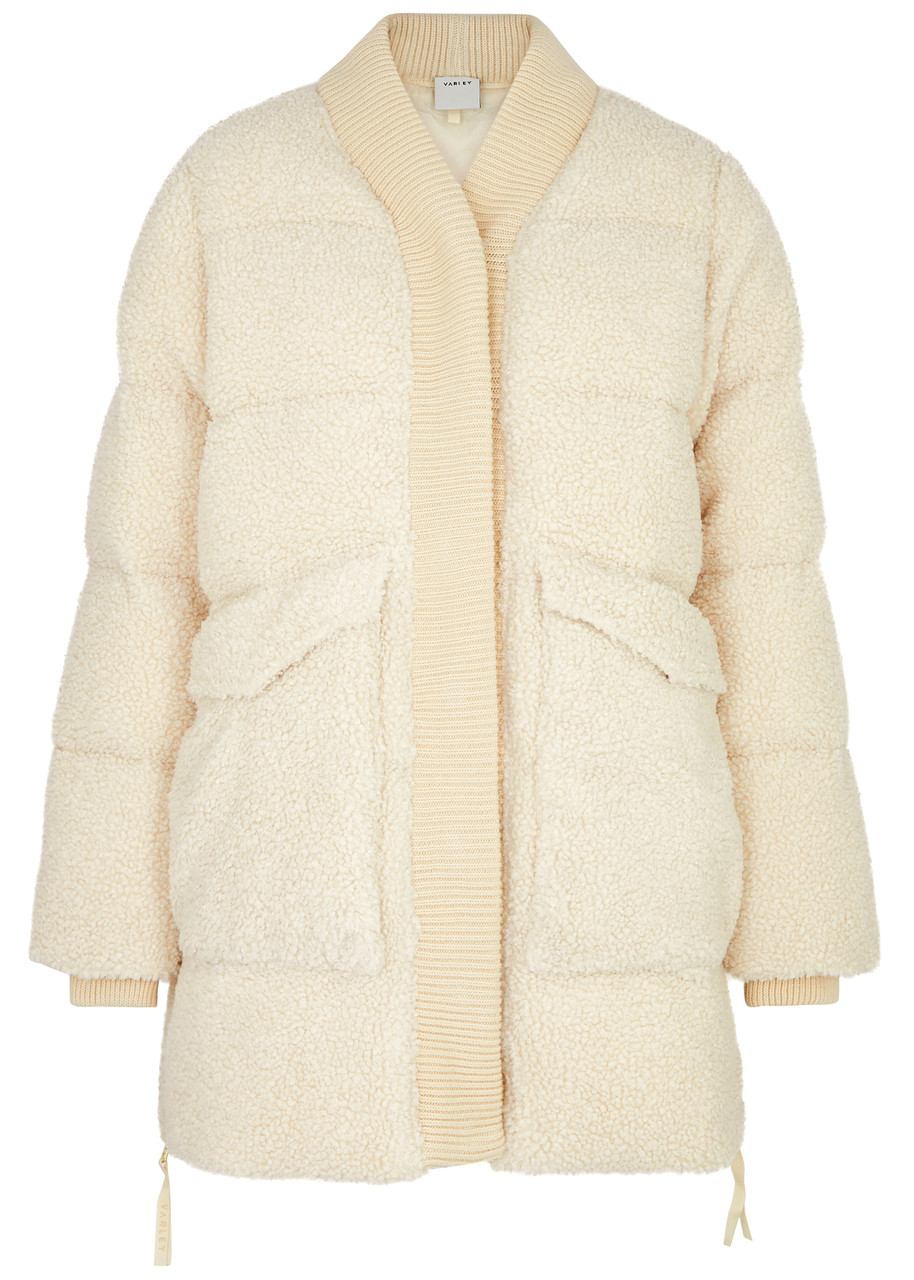Varley Wynn Quilted Fleece Coat, Quilted Coats, Ivory, Large - L (UK14 / L)