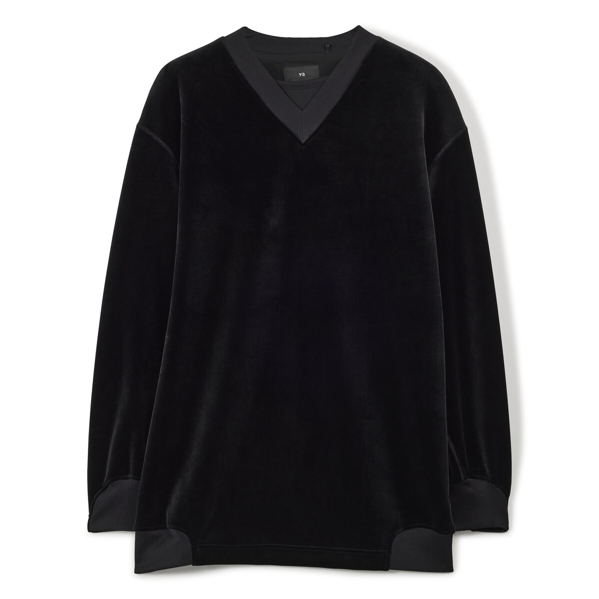 Velvet Spacer Sweater L Black
