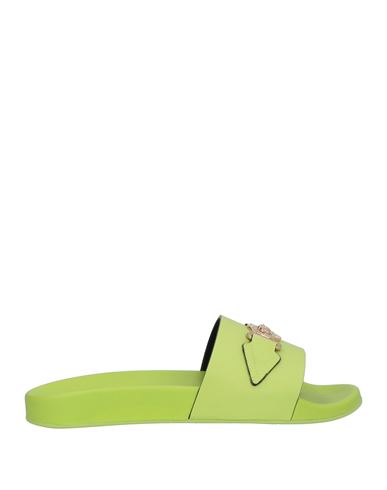 Versace Man Sandals Acid green Size 9.5 Calfskin