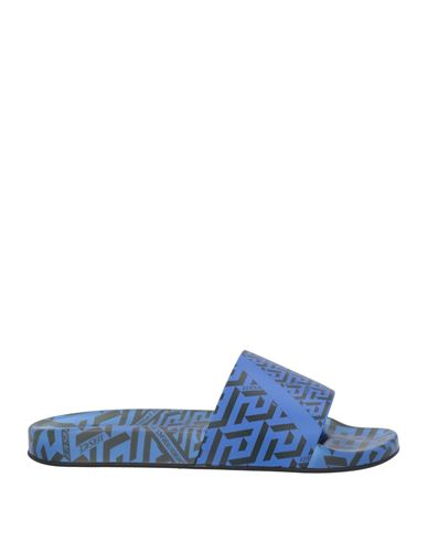 Versace Man Sandals Blue Size 5 Rubber