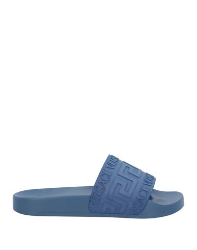 Versace Man Sandals Navy blue Size 8 Rubber