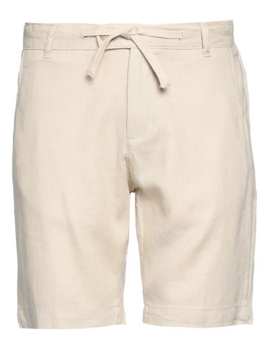 Why Not Brand Man Shorts & Bermuda Shorts Beige Size XL Linen, Viscose