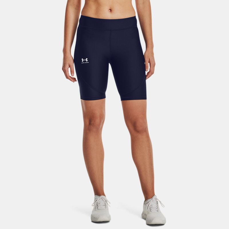 Women's HeatGear® Long Shorts Midnight Navy / White M