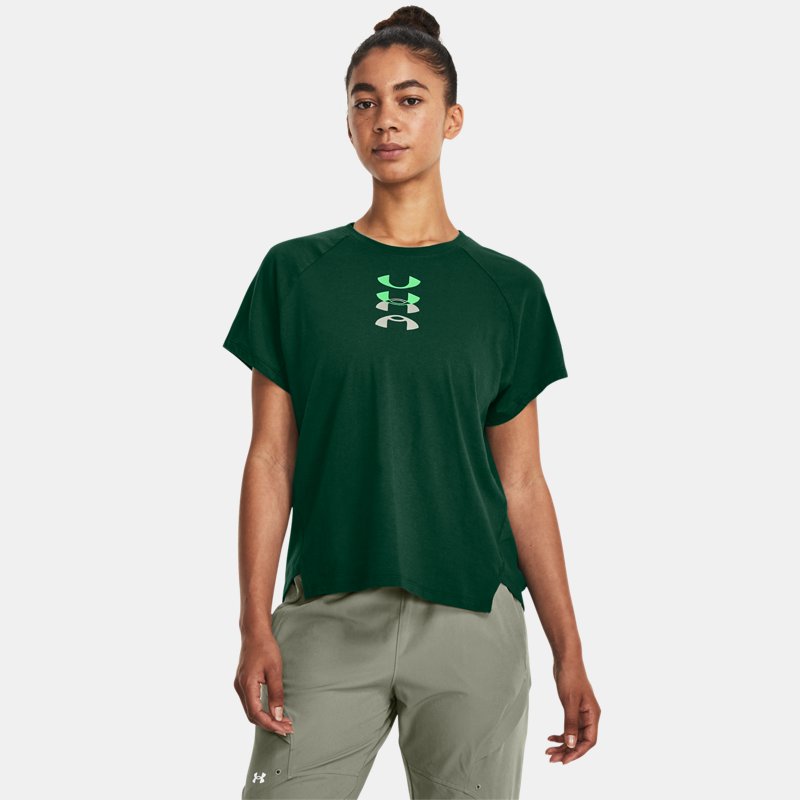 Women's Under Armour Anywhere Graphic T-Shirt Greenwood / Green Screen / Grove Green M