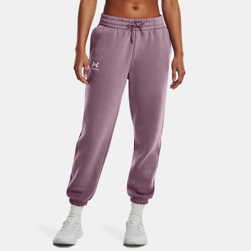 Women's Under Armour Essential Fleece Joggers Misty Purple / White XL