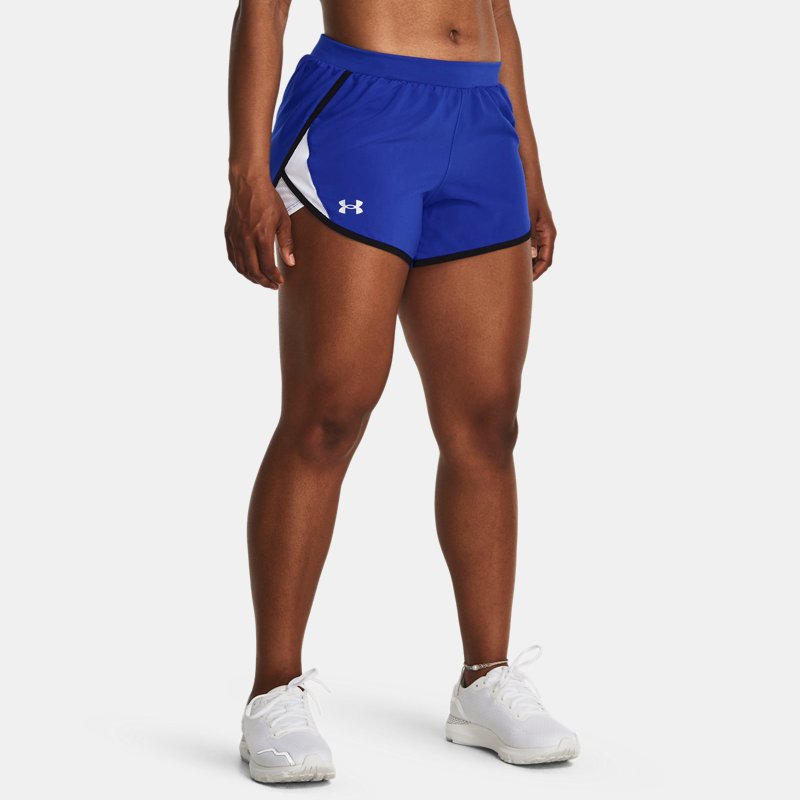 Women's Under Armour Fly-By 2.0 Shorts Team Royal / Black / Reflective XL