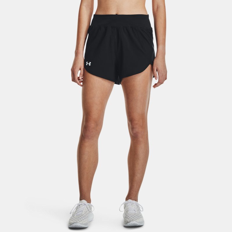 Women's Under Armour Fly-By Elite High-Rise Shorts Black / Black / Reflective L