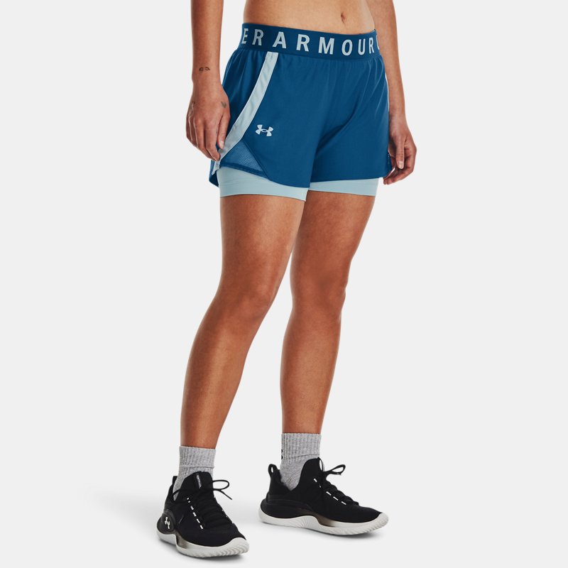 Women's Under Armour Play Up 2-in-1 Shorts Varsity Blue / Blizzard / Blizzard M