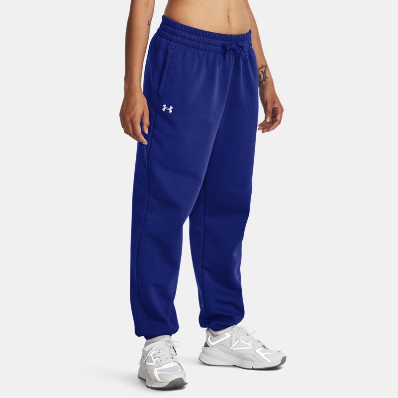 Women's Under Armour Rival Fleece Oversized Joggers Royal / White XS
