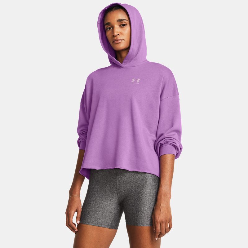 Women's Under Armour Rival Terry Oversized Hoodie Provence Purple / Purple Ace M