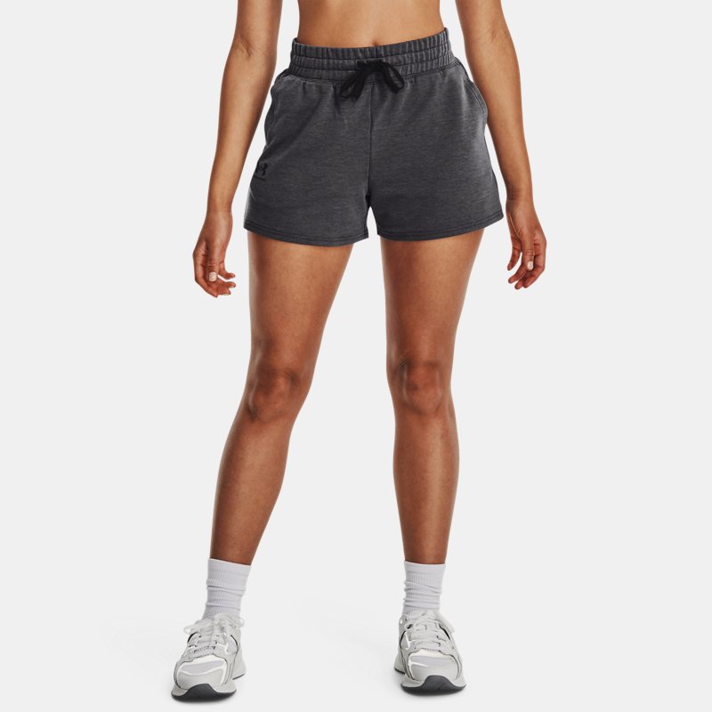 Women's Under Armour Rival Terry Shorts Jet Gray / Black L