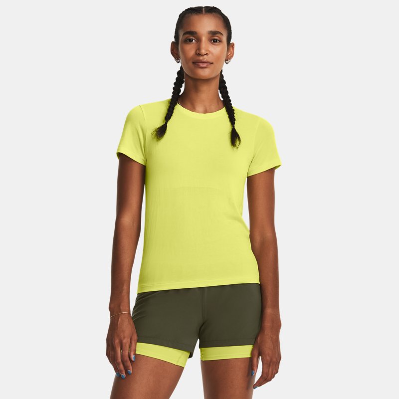Women's Under Armour Seamless Stride Short Sleeve Lime Yellow / Lime Yellow / Reflective XS