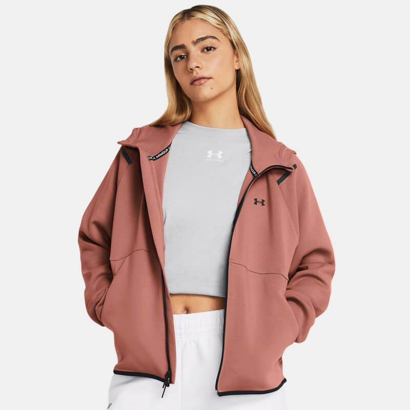 Women's Under Armour Unstoppable Fleece Full-Zip Canyon Pink