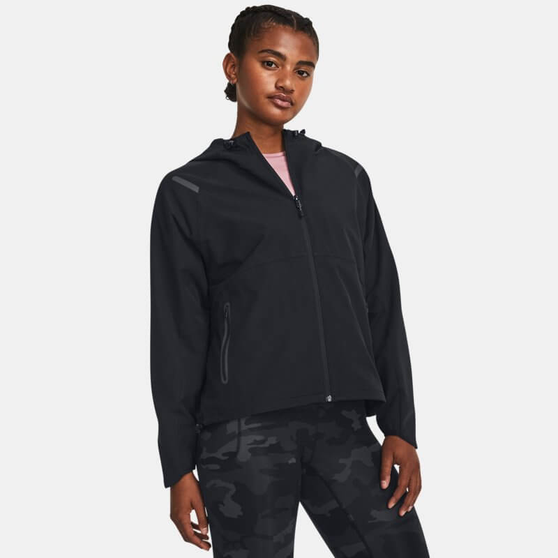 Women's Under Armour Unstoppable Hooded Jacket Black / Black L