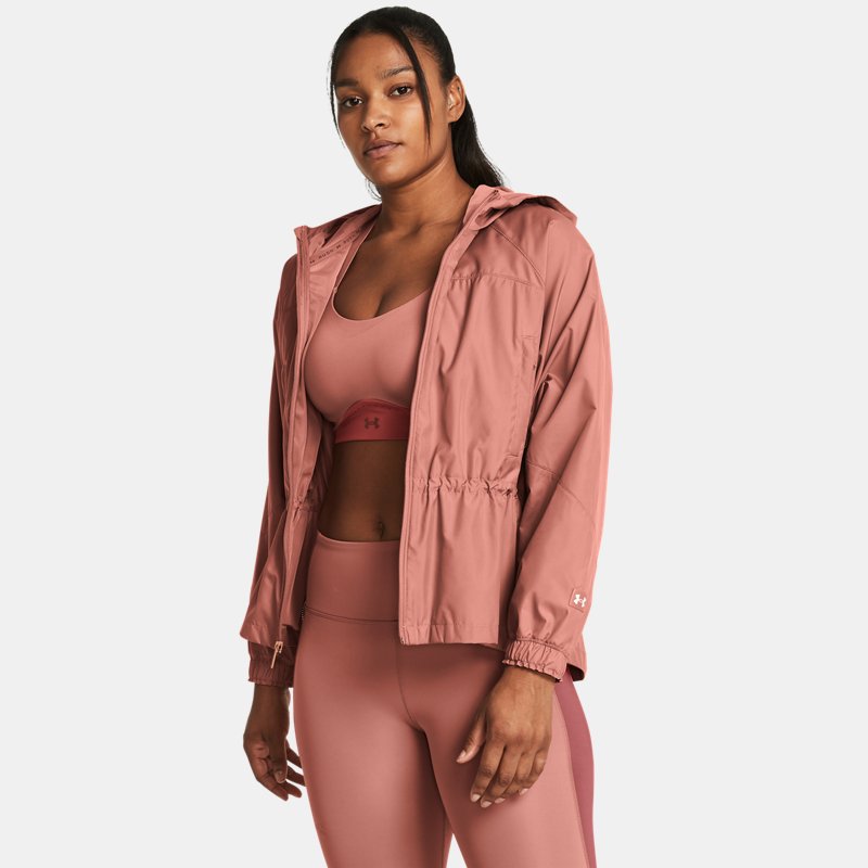 Women's Under Armour Vanish Elite Woven Full-Zip Oversized Jacket Canyon Pink / Canyon Pink L
