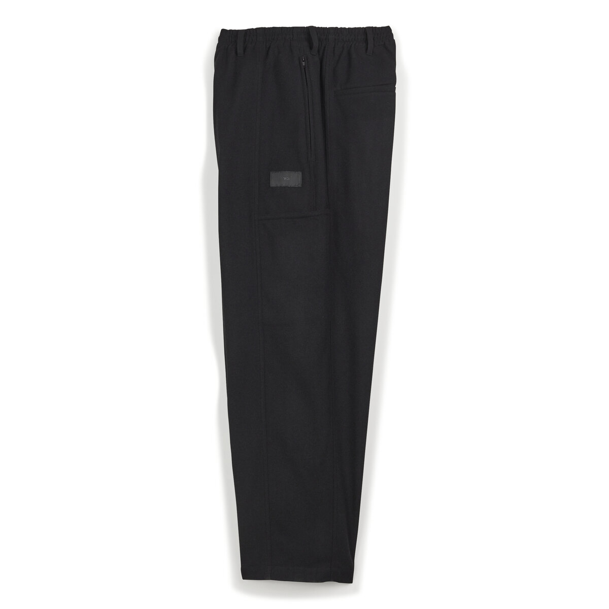 Wool Flannel Straight-leg Pants Xl Black