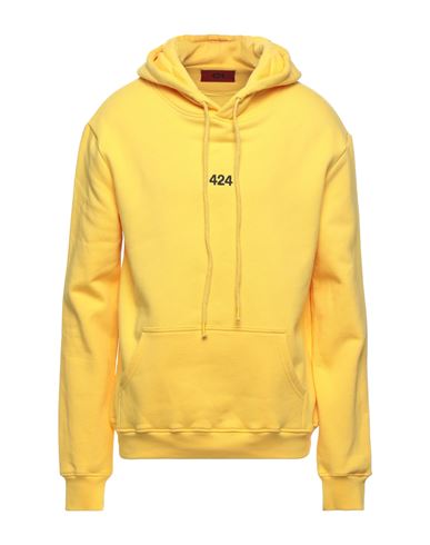 424 Fourtwofour Man Sweatshirt Yellow Size S Cotton, Elastane