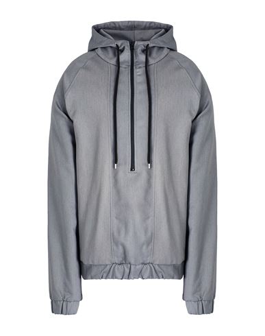8 By Yoox Zip-up Cotton Sweatshirt Man Sweatshirt Grey Size M Cotton, Elastane