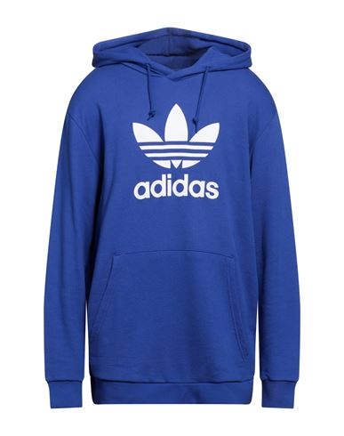 Adidas Originals Man Sweatshirt Blue Size XL Cotton, Elastane
