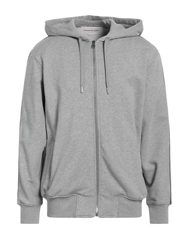 Alexander Mcqueen Man Sweatshirt Light grey Size XL Polyester, Cotton, Elastane