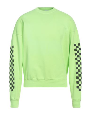 Askyurself Man Sweatshirt Acid green Size S Cotton