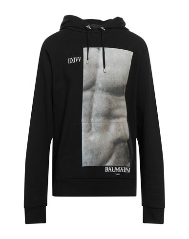 Balmain Man Sweatshirt Black Size S Cotton