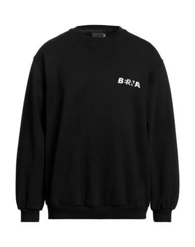 Berna Man Sweatshirt Black Size 1 Cotton
