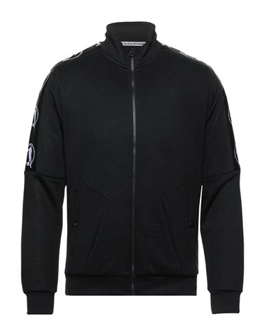 Bikkembergs Man Sweatshirt Black Size M Polyester, Cotton, Elastane